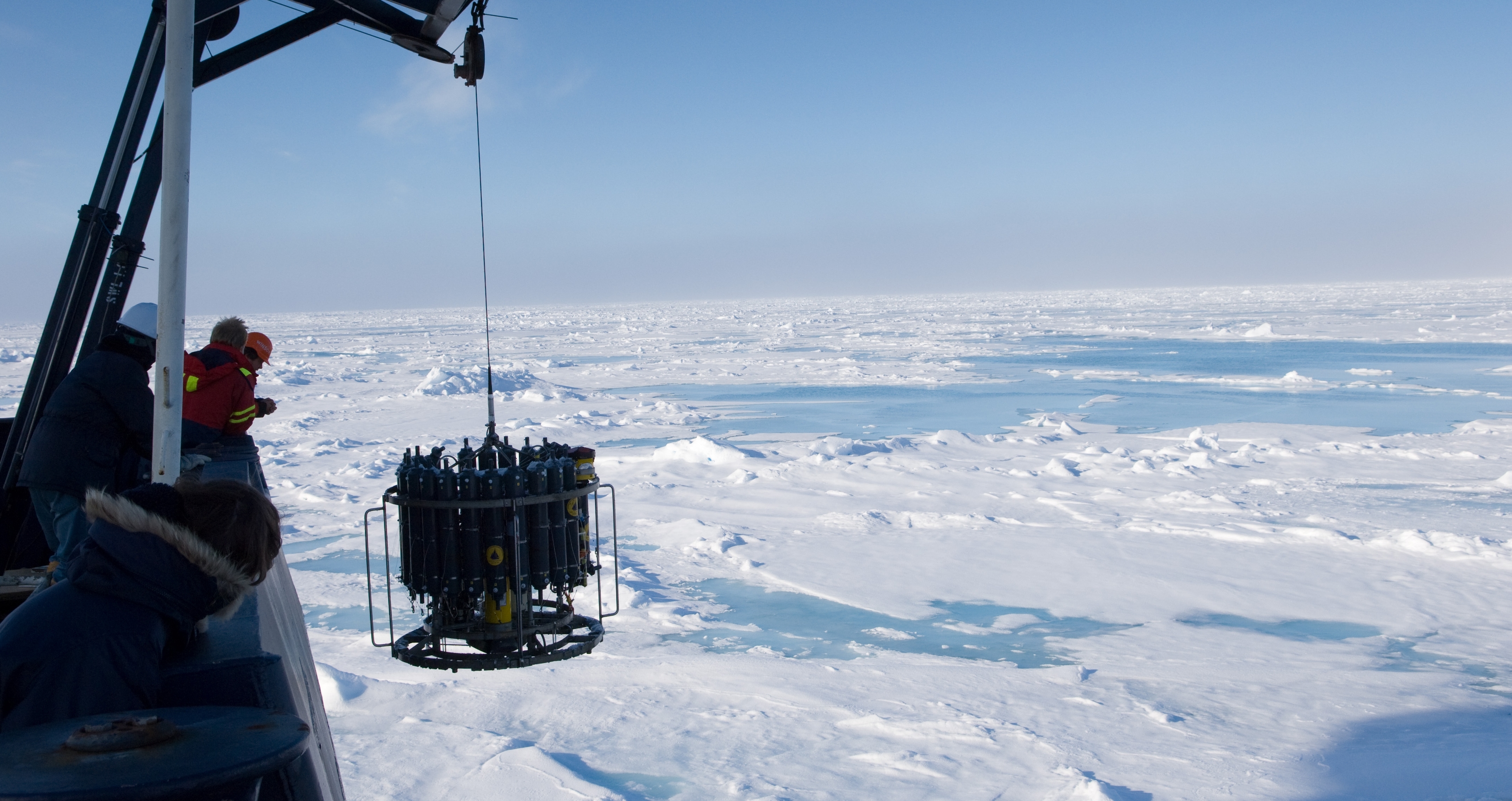 CTD rosette being either launched or recovered